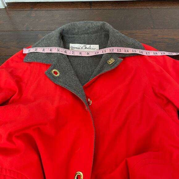 Vintage Bonnie Cashin Rain Coat Classic Red Grey Toggle Button Union Made READ - Picture 7 of 16